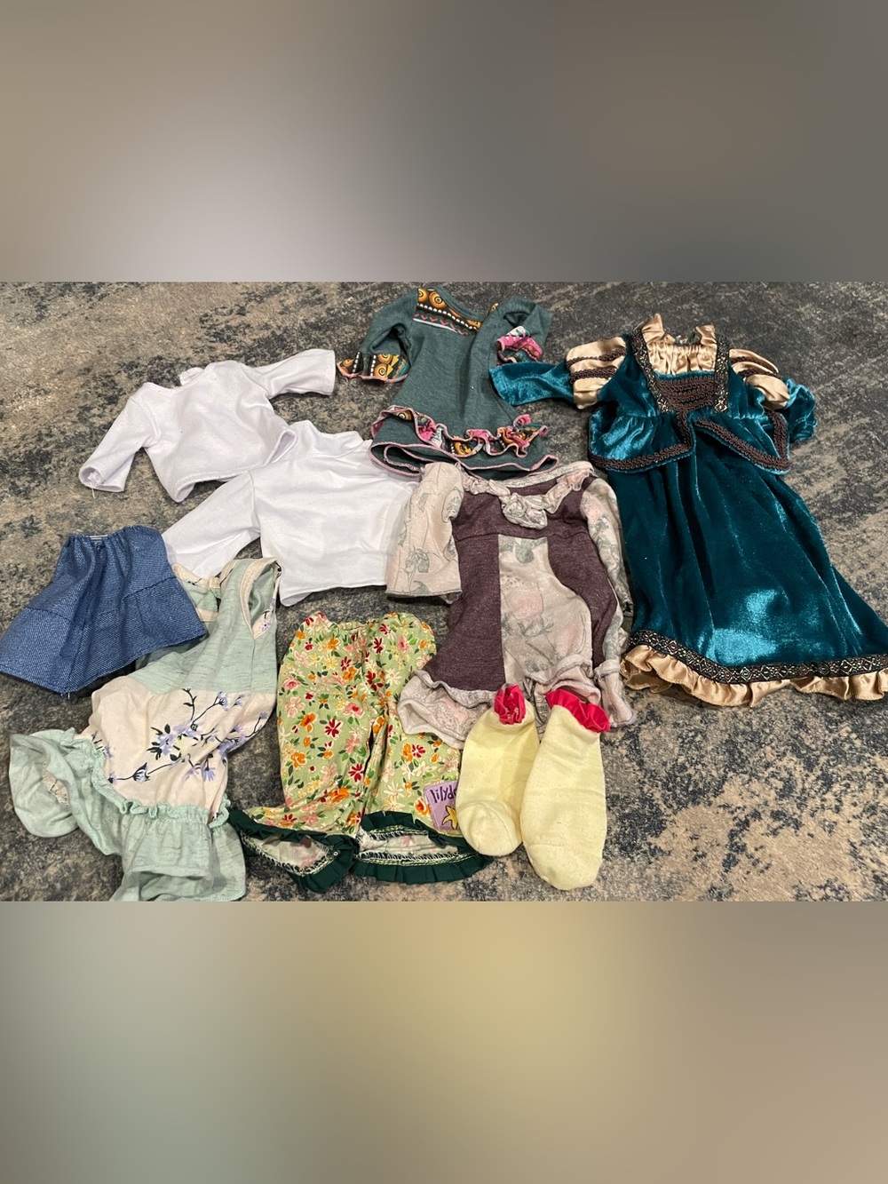 Mixed Doll Clothing lot with Floral Pants 9 pieces
